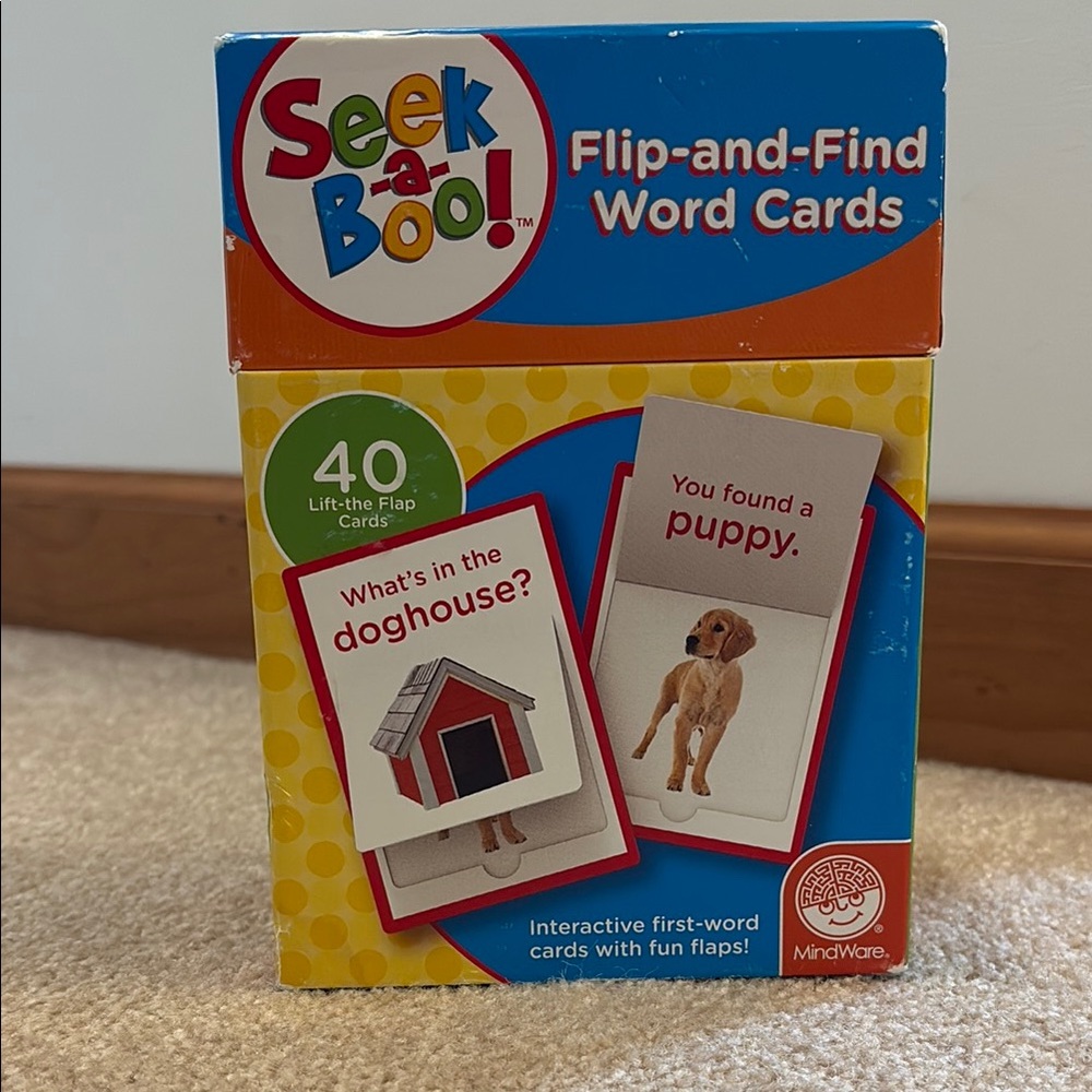 Seek-a-Boo! Flip-and-Find Word Cards - Multicolor